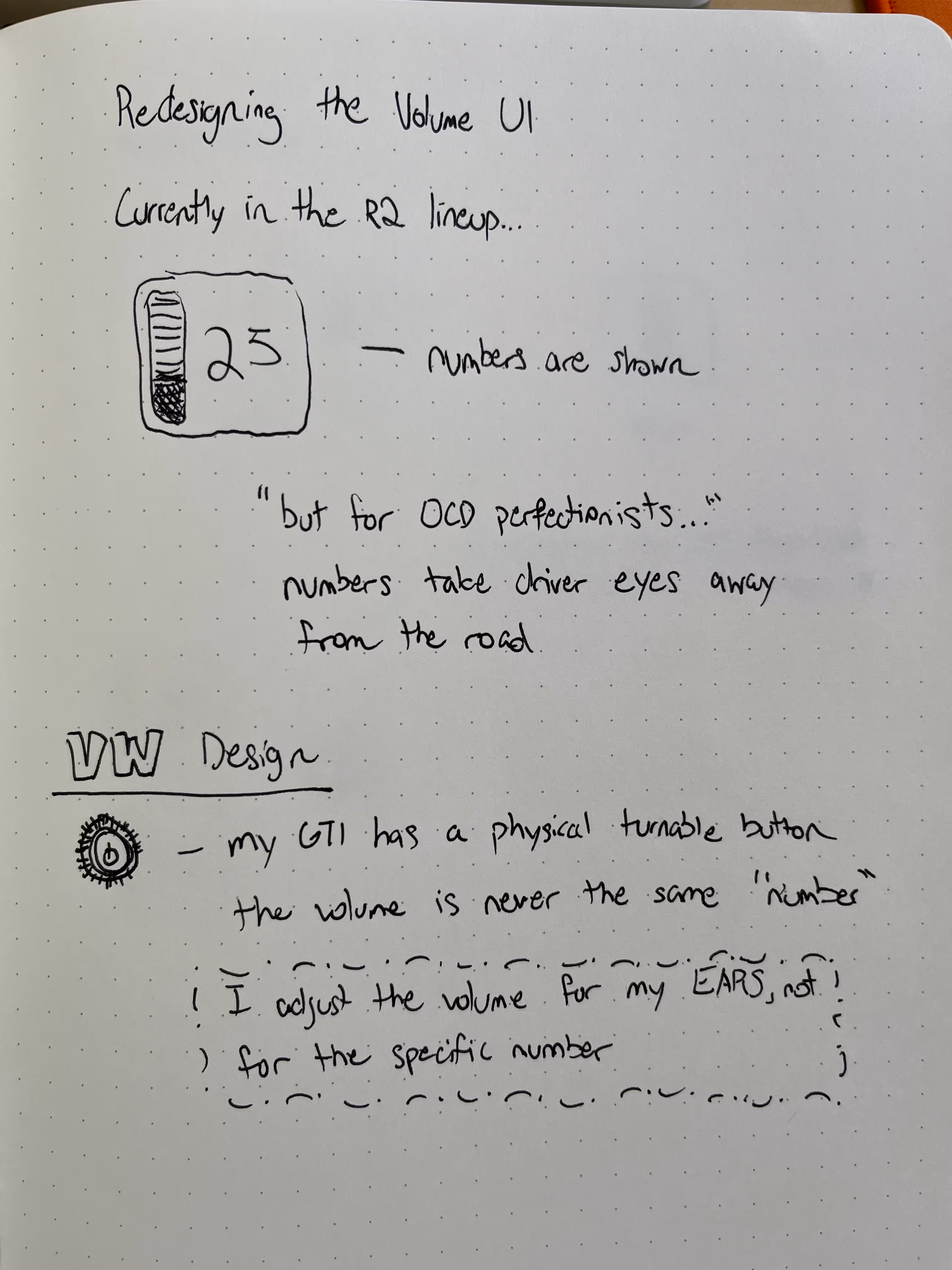 Early interface sketch exploring proximity alert layouts