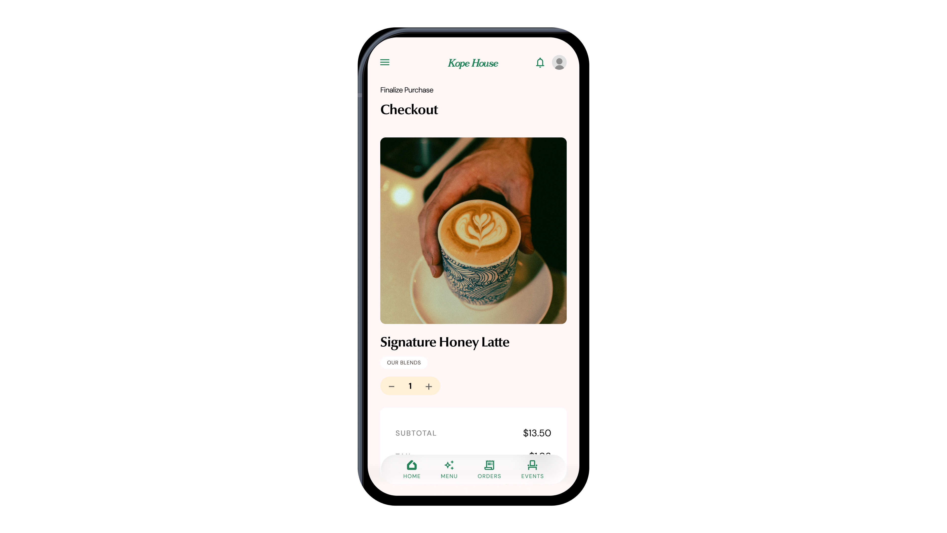 Checkout page