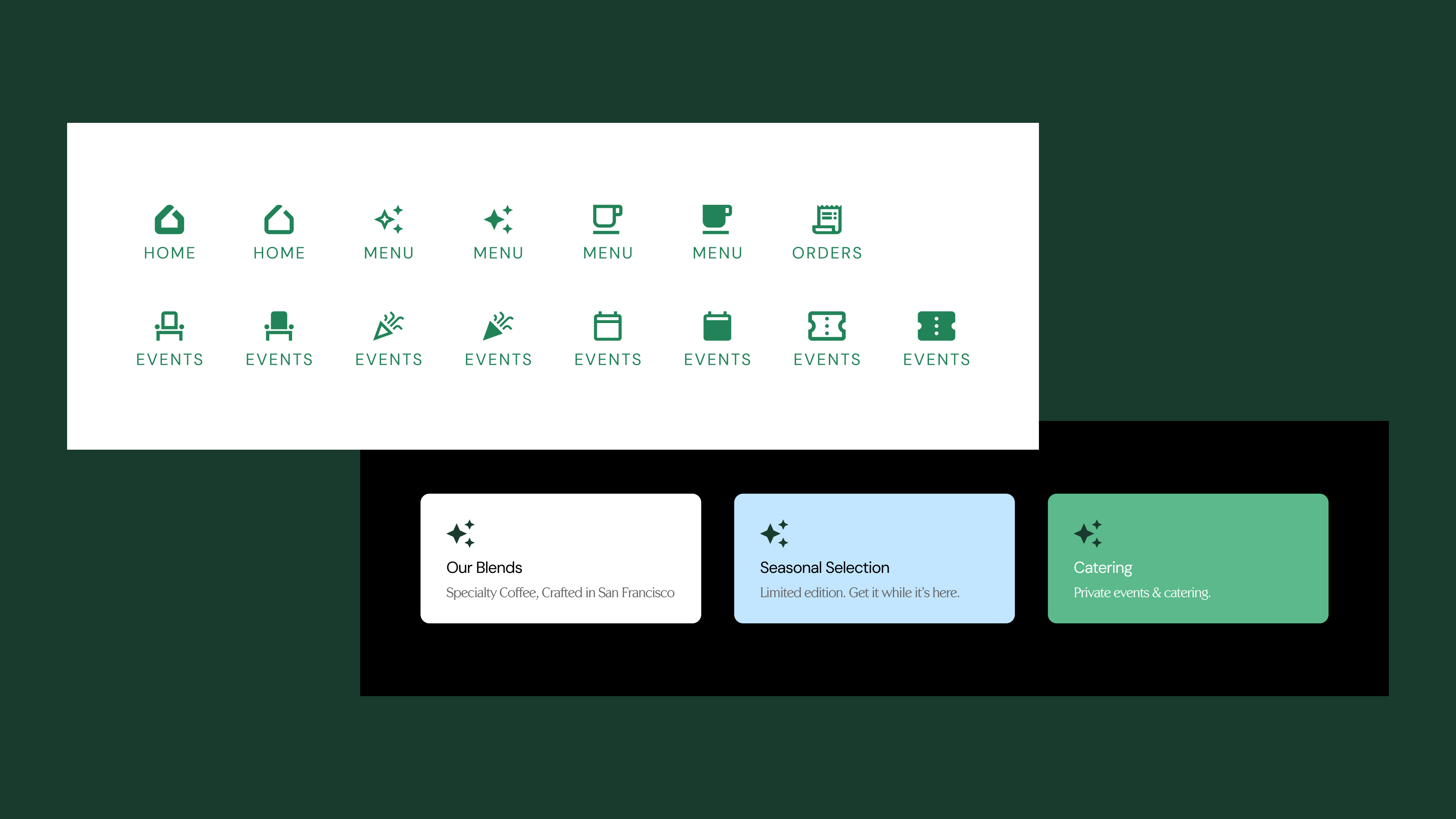 Components and icons